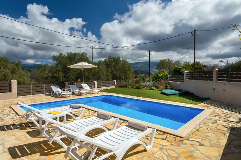 Sole Mare pool villa with lovely garden in Lakithra Kefalonia