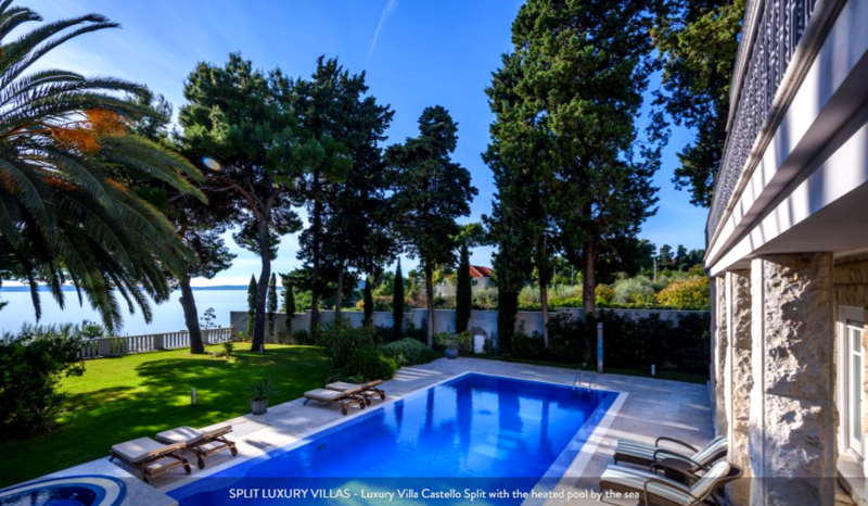 Luxury Villa Castello Split with pool at the beach