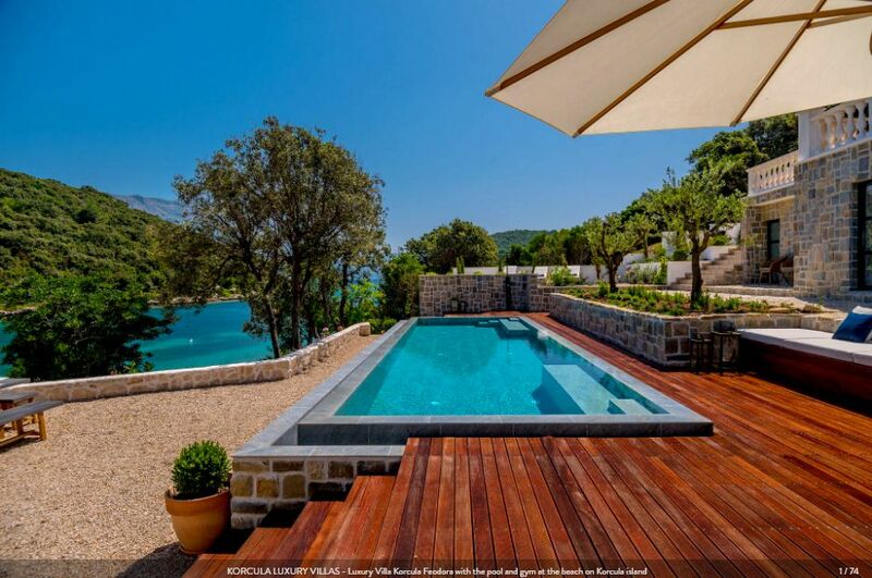 Luxury Villa Feodora with pool at the beach
